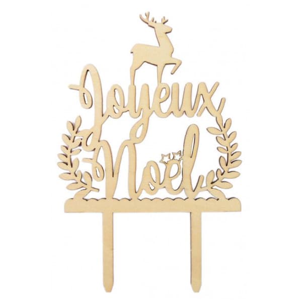 Dekoration för Julbark i trä God Jul