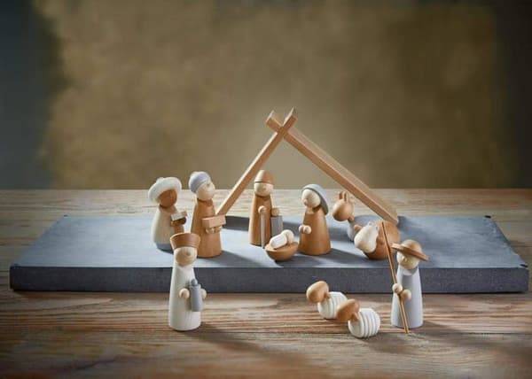 Julkrubba i trä - Ej specificerat - Ej specificerat - Träfigurer - För barn - Blandat