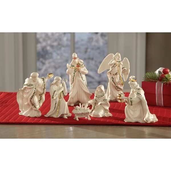 Julkrubba Lenox - 806053 - Julkrubba för helgen, 7-pack (Den heliga familjen, de tre kungarna, ängel)