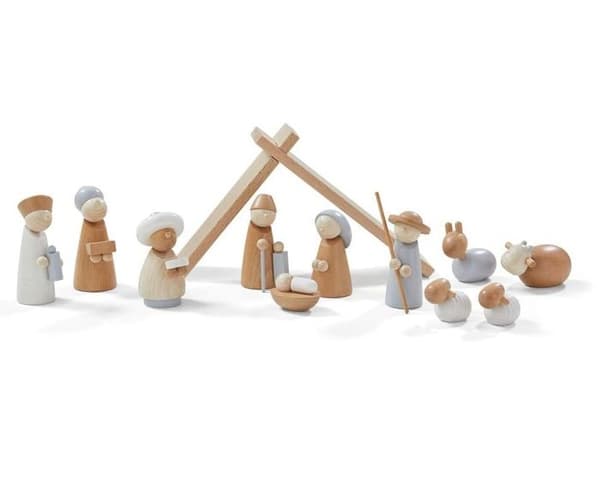 Julkrubba i trä - Ej specificerat - Ej specificerat - Träfigurer - För barn - Blandat