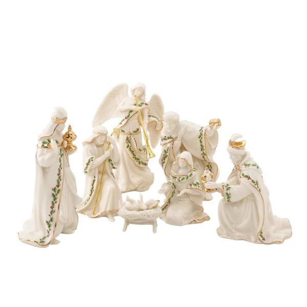 Julkrubba Lenox - 806053 - Julkrubba för helgen, 7-pack (Den heliga familjen, de tre kungarna, ängel)