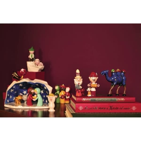 Figurindesign - ALESSI - Trino AGJ01 - Handdekorerad Porslin - Flerfärgad - 11 cm