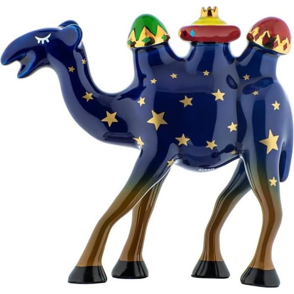 Figurindesign - ALESSI - Trino AGJ01 - Handdekorerad Porslin - Flerfärgad - 11 cm