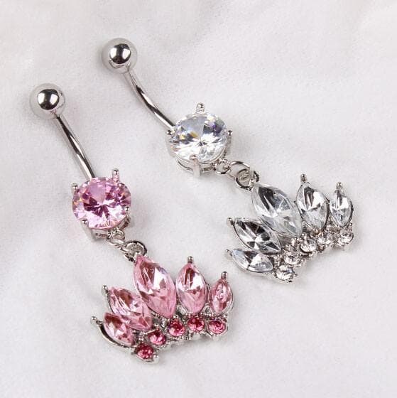 Navelpiercing diamant krona