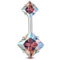 Miniatyrbild 2 av 2: Navelpiercing Kirurgiskt stål Dubbel Skiftande Cubic Zirconia