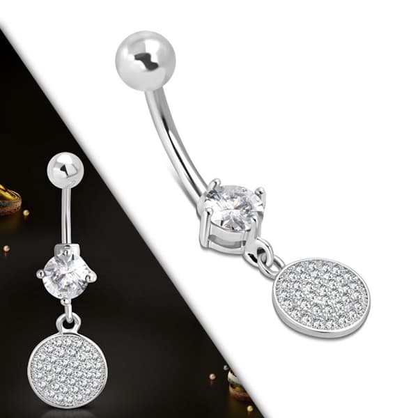 Navelpiercing  Cirkel Stål 316L Kirurgiskt stål CZ