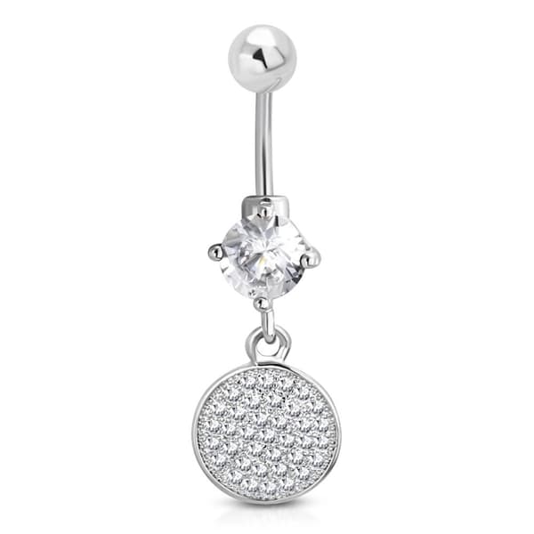 Navelpiercing  Cirkel Stål 316L Kirurgiskt stål CZ