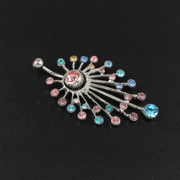 Navelpiercing  Multifärgad  / Rhinestone och Kirurgiskt stål