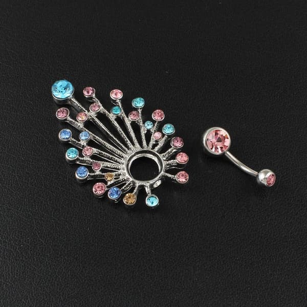 Navelpiercing  Multifärgad  / Rhinestone och Kirurgiskt stål