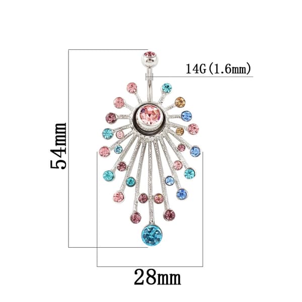Navelpiercing  Multifärgad  / Rhinestone och Kirurgiskt stål