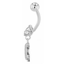 Navelpiercing Piercing i Stål i Silver Färg - Pingvin & Kristall