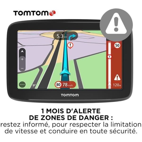 TOMTOM GPS GO Classic 5 - Uppdateringar via Wi-Fi, Europakarta 49 länder, TomTom Traffic, Farazonvarningar 1 månad inkluderad
