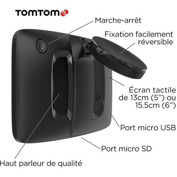TOMTOM GPS GO Classic 5 - Uppdateringar via Wi-Fi, Europakarta 49 länder, TomTom Traffic, Farazonvarningar 1 månad inkluderad