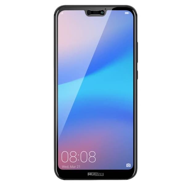 Huawei P20 Lite Film Skärmskydd i härdat glas Anti-repor Anti-repa Svart kant Svart