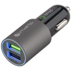 4smarts 464458 bilsvart - grå mobilladdare (464458) Svart