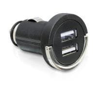 Navilock - bilstrømforsyning - 2100 mA - 2 udgangsporte (USB) Sort