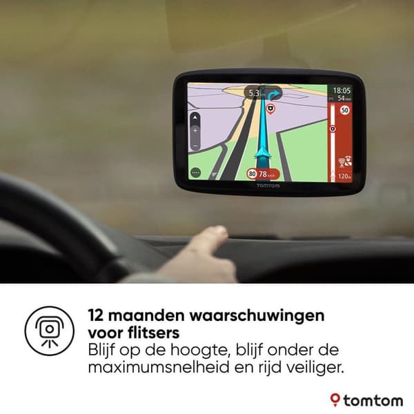 TomTom GO NAVIGATOR 6 - Mobil navigationsenhet, för bilnavigering, 16 GB hårddisk, 15,2 cm skärm, 15,20 cm (6") (1PN6.002.100)