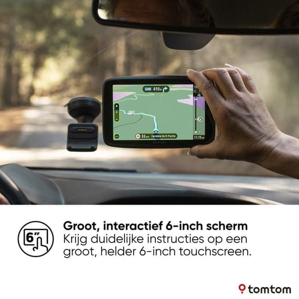 TomTom GO NAVIGATOR 6 - Mobil navigationsenhet, för bilnavigering, 16 GB hårddisk, 15,2 cm skärm, 15,20 cm (6") (1PN6.002.100)
