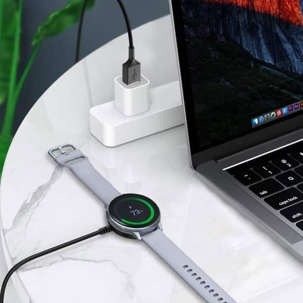 Trådlös laddare för Galaxy Watch 5 och 5 Pro - AVIZAR - USB Typ - Svart