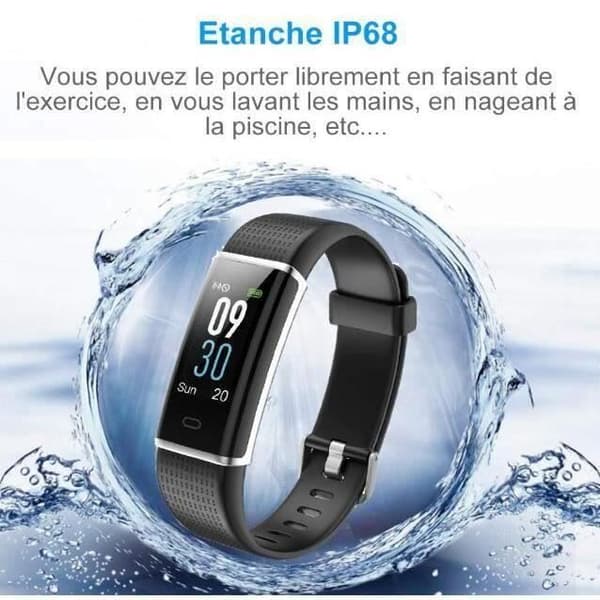 Ansluten Klocka Stegräknare Smartklocka Ansluten Armband Färgskärm Vattentät IP68 Kvinna Man Barn Sport Konditionsträning Fitness Tracker