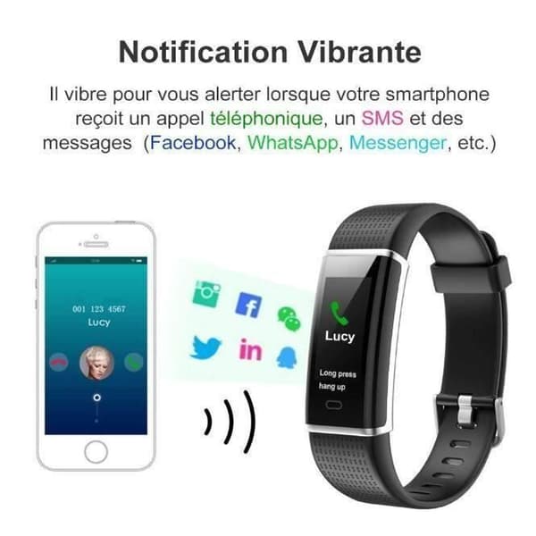 Ansluten Klocka Stegräknare Smartklocka Ansluten Armband Färgskärm Vattentät IP68 Kvinna Man Barn Sport Konditionsträning Fitness Tracker