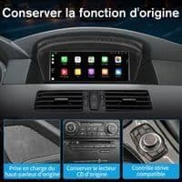 AWESAFE Android 11 bilradio 4GB+64GB för BMW 5-serie E60 E61 E63 E64 CIC-system, 3-serie E90 E91 E92, 8,8'', Carplay/Android Auto