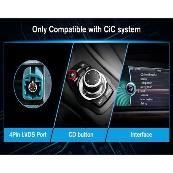 AWESAFE Android 11 bilradio 4GB+64GB för BMW 5-serie E60 E61 E63 E64 CIC-system, 3-serie E90 E91 E92, 8,8'', Carplay/Android Auto