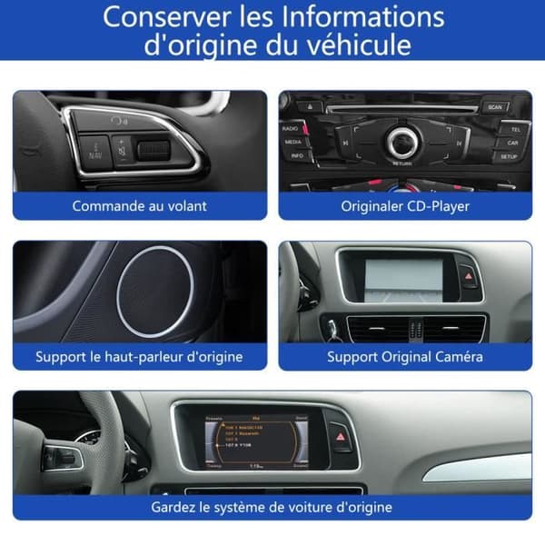 AWESAFE Android 11 4GB+64GB bilradio för Audi Q5 2009-2016, 10,25 tum, WiFi/CarPlay/Android Auto Non-MMI