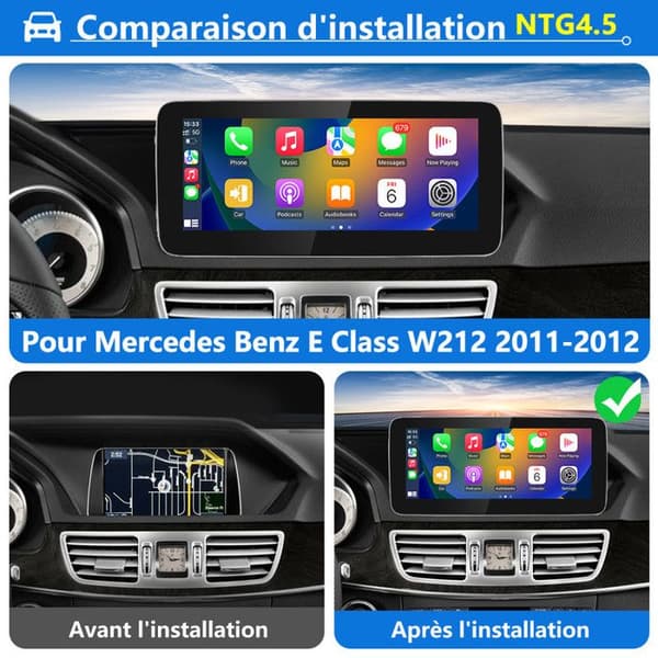 AWESAFE Android 11 4GB+64GB bilradio för Mercedes Benz C Class W204/GLC W205 (2015-2018)NTG 5.0 med 10,25'' Carplay/Android Auto