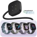 Miniatyrbild 3 av 4: AVIZAR magnetladdare för Fitbit Versa 4, Versa 3, Sense 2 och Sense - 1m Svart