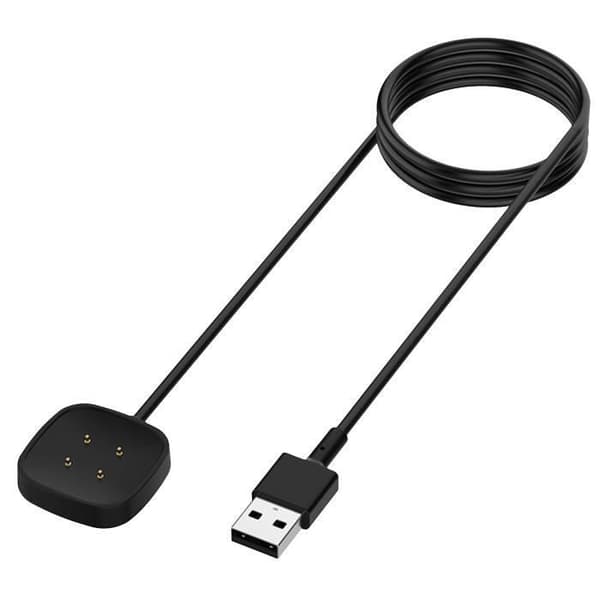 AVIZAR magnetladdare för Fitbit Versa 4, Versa 3, Sense 2 och Sense - 1m Svart