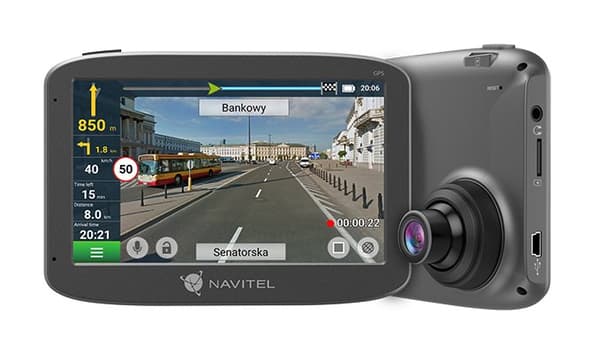 Camera Auto DVR cu Navigatie GPS NAVITEL RE 5 DUAL, 5-inch TFT "RE5 DUAL" (timbru verde 1.2 lei)