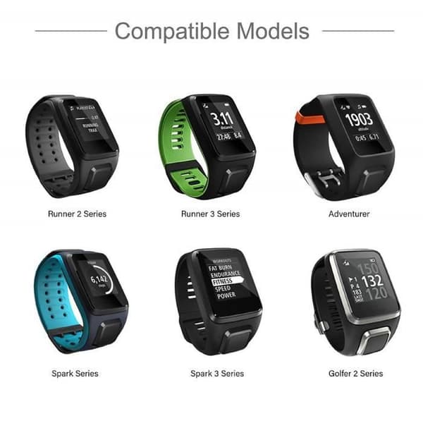 Laddare till TomTom Runner 2 3 Spark 1 3 Golfer 2 SE Adventurer - EURO MEGA - USB-laddningskabel