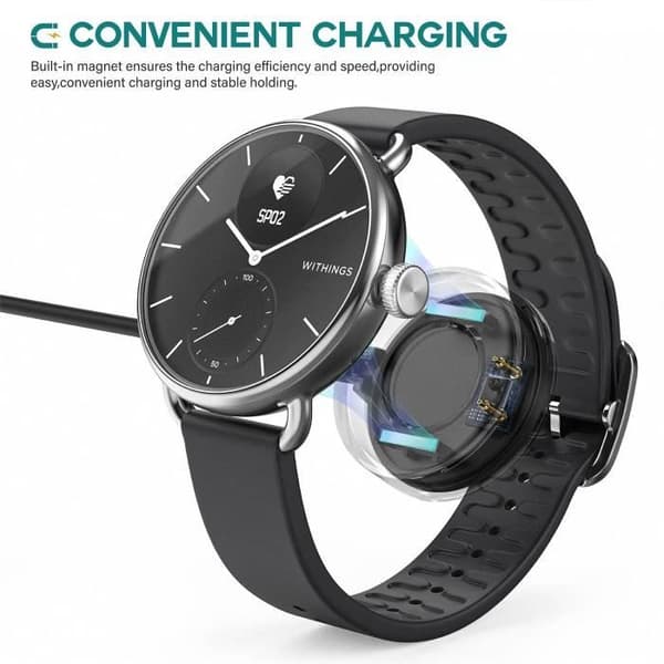 Laddare för Withings ScanWatch USB Laddningskabel till Withings ScanWatch
