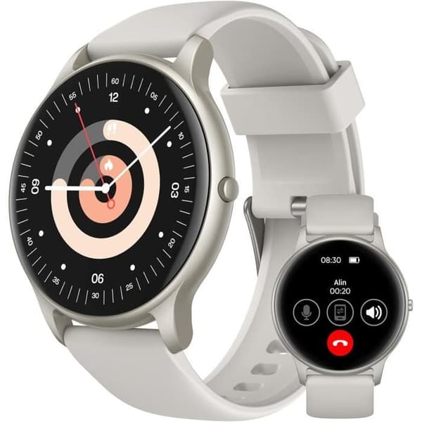 AGPTEK Smart Watch med Bluetooth Call, Smart Watch med SpO2 Heart Rate Waterproof Armband för iOS Android