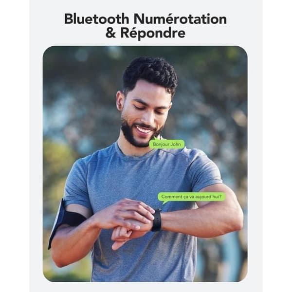 AGPTEK Connected Watch Call Bluetooth 5.2, Smart Watch-urtavla med hjärtfrekvenssömn SpO2 100+ Sportsmen