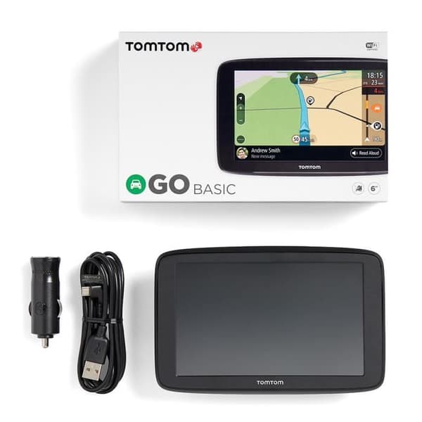 TomTom - GO Basic 6 - GPS Bil - 6 tum - TomTom Trafik - Uppdatering via Wi-Fi - Karta Europa