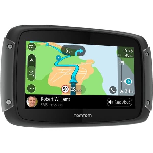 TomTom Rider 50 motorcykel GPS - Europa 24 kartläggning - Integrerat Wi-Fi - Läser meddelanden