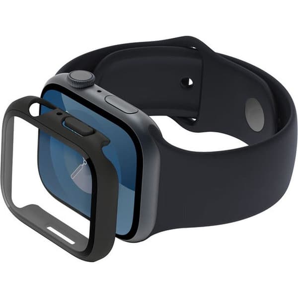 Skärmskydd - BELKIN - SCREENFORCE TrempéCurve - Härdat glas (9H) - Svart - Apple Watch 44/45 mm
