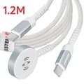 Miniatyrbild 4 av 4: Swissten Apple Watch + USB-C magnetladdarkabel - Vit - 2 i 1 - 60W - 1,2 m
