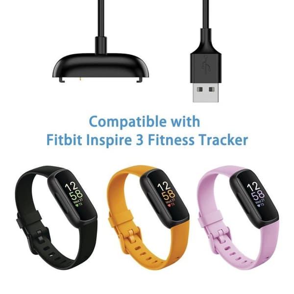 Laddare kompatibel med Fitbit Inspire 3, magnetladdare, USB-laddningskabelbyte för Fitbit Inspire 3