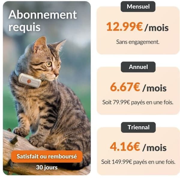 GPS Cat Tracker - Weenect XS (White Edition 2023)