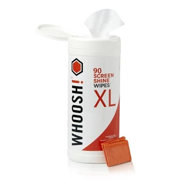 Skärmservetter - WHOOSH - Screen Shine - 90 Count - Alkoholfri formel - Antistatiskt skydd