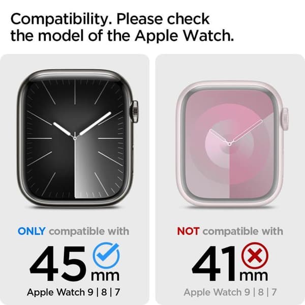 Spigen - ACS04175 - Tunn skal designad för Apple Watch Series 8/7 (45 mm) - Militärgrön