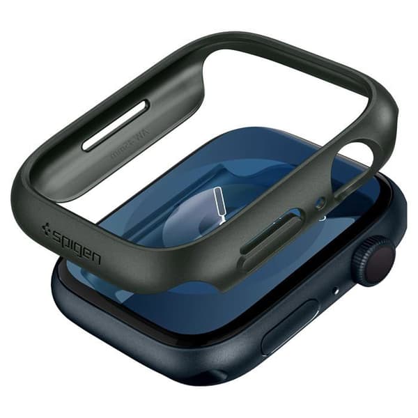 Spigen - ACS04175 - Tunn skal designad för Apple Watch Series 8/7 (45 mm) - Militärgrön