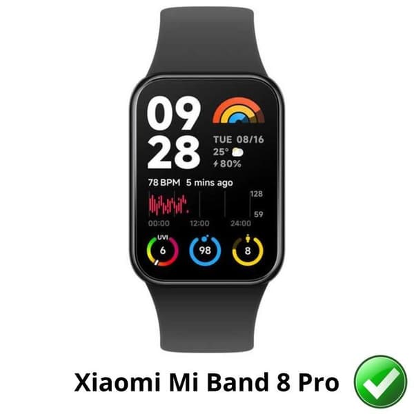 Skärmskydd för Xiaomi Mi Band 8 Pro [Pack 6] Ultra Tunn Plastfilm Skyddande Phonillico