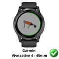 Miniatyrbild 2 av 3: Skydd för skärmen till Garmin Vivoactive 4 - 45mm [Pack 6] Plastfolie Skärmskydd Ultra Tunn Phonillico