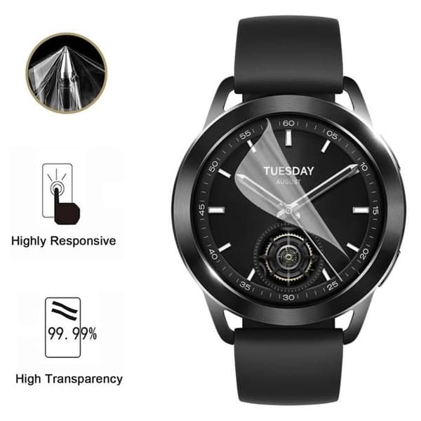 Skyddsskärm för Xiaomi Watch S3 [Paket 6] Ultra Tunn Plastfilm Skyddande Phonillico