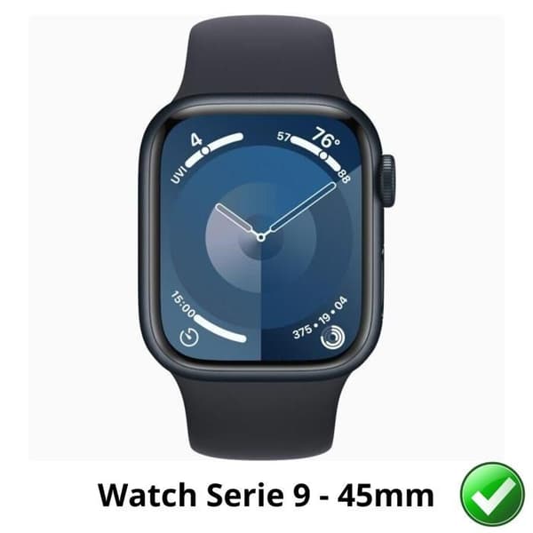 Skärmskydd för Watch Serie 9 - 45mm [Pack 6] Ultra Tunn Plastfilm Skydd Phonillico