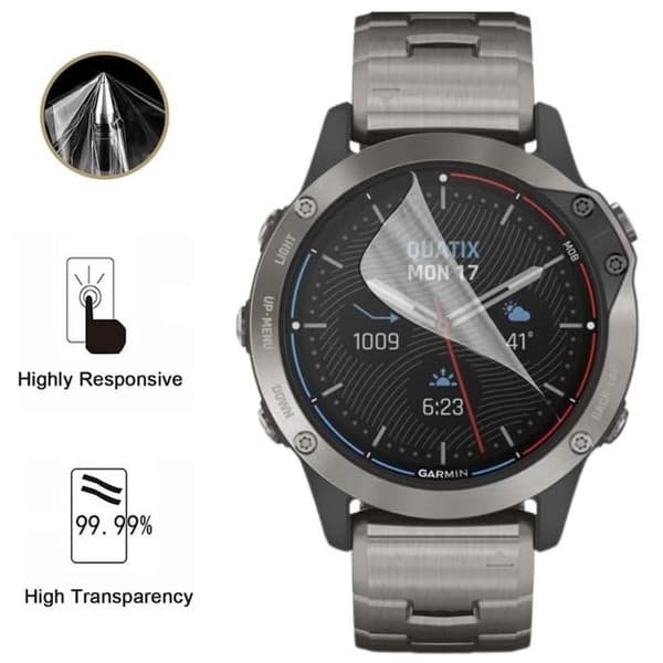 Skärmskydd för Garmin Quatix 6 [Pack 6] Ultrafint Plastskydd Phonillico